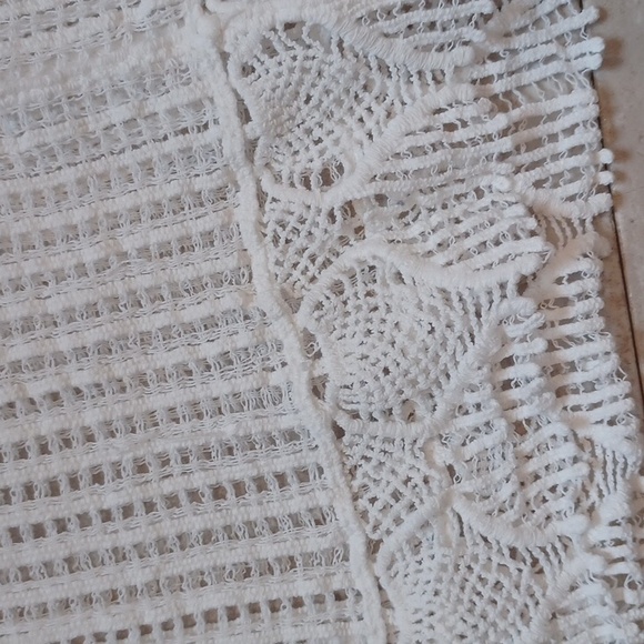 NWT Misia Creamy White Cotton Crochet Knit Unique Cover-Up - Picture 2 of 9